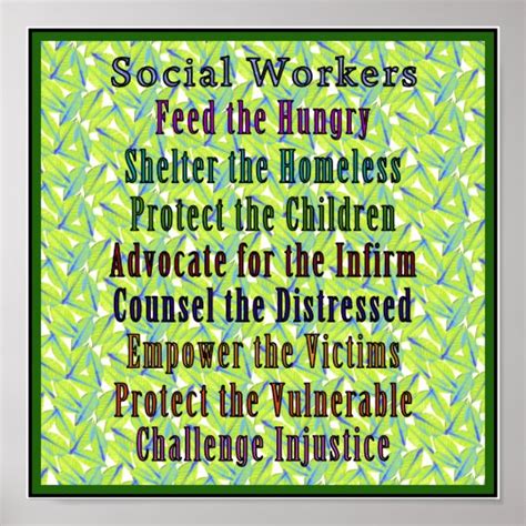 Social Workers Work Poster Au