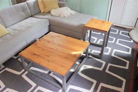 Modern coffee table for living room unique diy modern side table, source: Remodelaholic | Build A Modern Coffee Table and Matching ...
