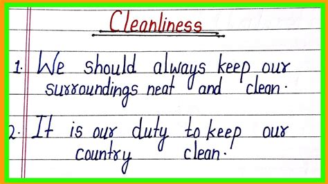 Essay On Cleanliness In English10 Lines On Cleanliness In English