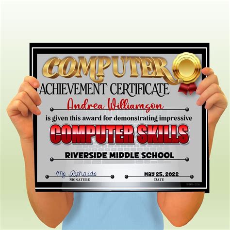 Computer Technology Powerpoint Certificate Powerpoint Certificate