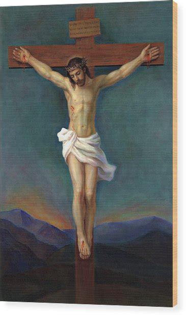 Jesus Christ On The Cross Crucifixion Painting By Svitozar Nenyuk