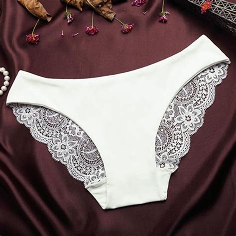 2019 Hot Sale L Womens Lace Panties Seamless Cotton Breathable Panty Hollow Briefs Plus Size