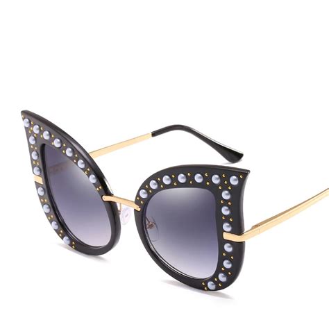 gradient oversized cat eye sunglasses women uv400 new vintage cat eye sunglasses women brand