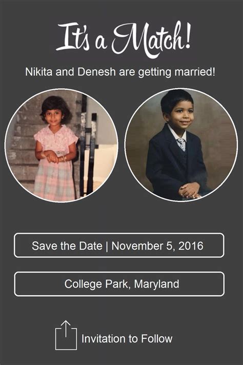 Tinder supports ios as well as android phones. Our save the date #tinder #babyphotos | Tinder wedding ...