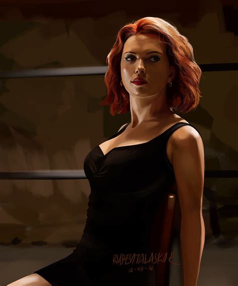Captain America Civil War Scarlett Johansson Black Widow Digital Art