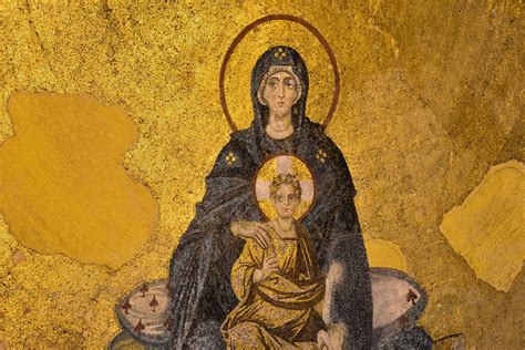 The Virgin And Child Mosaic Hagia Sophia Illustration World