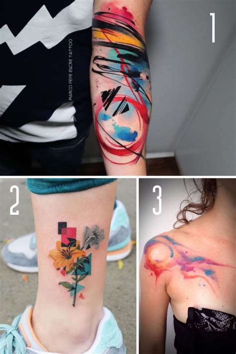 Colorful Unique Abstract Art Tattoo Designs Tattooglee Abstract