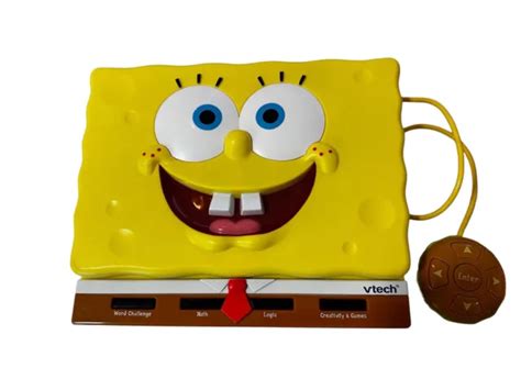 Spongebob Squarepants Vtech Laptop Computer With Mouse Nickelodeon 39