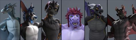 Artstation Vrchat Dragons Avatars