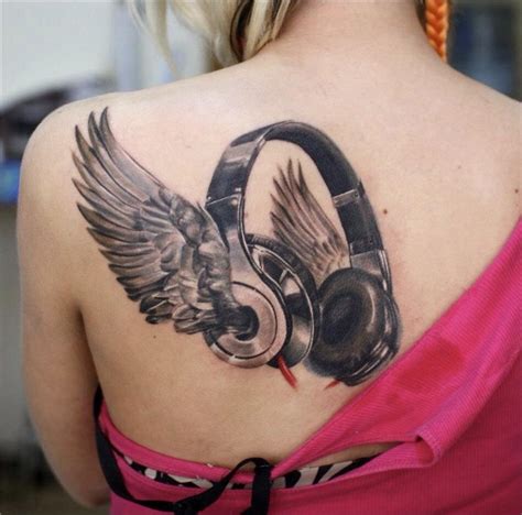Awesome Headphones With Wings Tattoo Tattoomagz › Tattoo Designs
