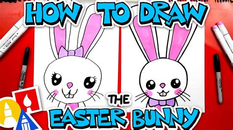 No need to go to an art school, or to pay a personal teacher. How To Draw A Big Easter Bunny Portrait - Art For Kids Hub