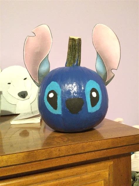 Stitch Inspired Pumpkin Painting Disney Pumpkin Painting Pumpkin