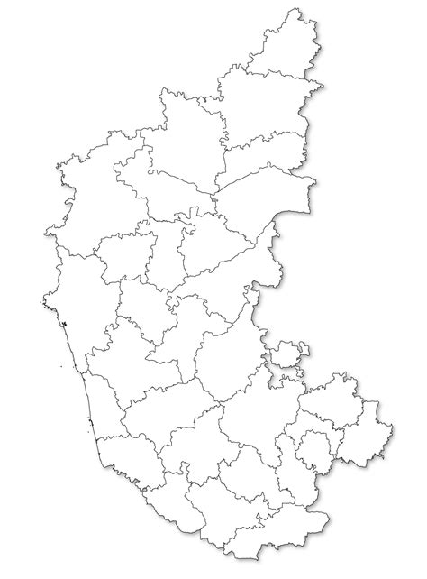 Karnataka Outline Map Karnataka Blank Map