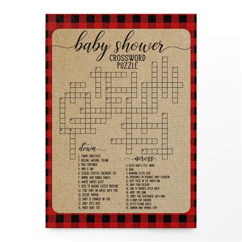 Palabras Crucigrama Para Baby Shower Juegos Para Baby Shower