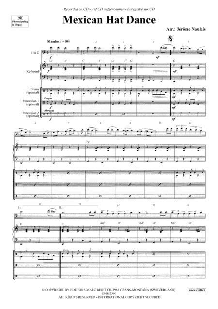 Mexican Hat Dance By Jerome Naulais Score And Parts Sheet Music For