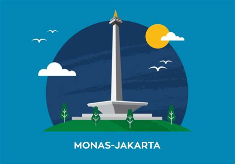 Jakarta Monas Vector Png Vecteur H