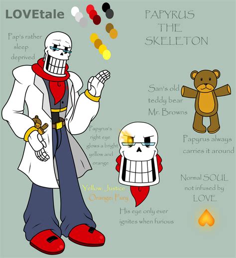 Lovetale Papyrus The Skeleton Reference By Hot Head Turtle On Deviantart