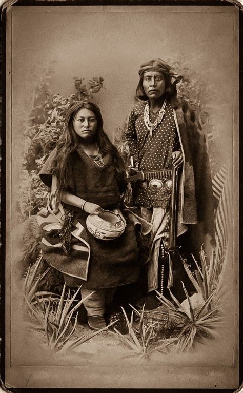 Navajo Man Gayetenito And His Wife Malia 1890 Native American Indians Native American History