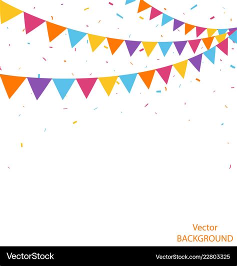 Celebration Background With Bunting Flags Vector Image