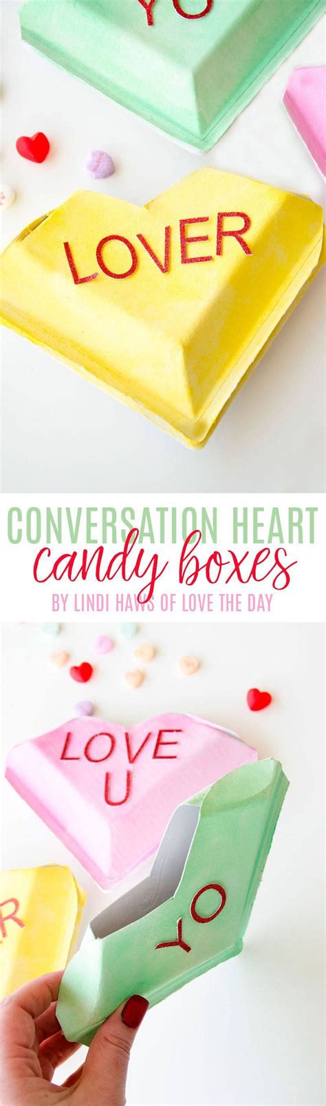 Diy Conversation Hearts Candy Boxes