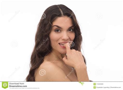 Portrait Of A Gorgeous Middle Aged Brunette Woman Stock Image Image