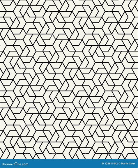 Geometric Tile Grid Graphic Seamless Pattern Vector Stock Vector