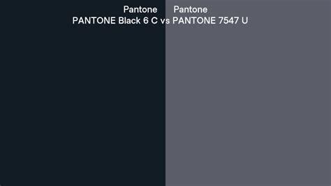 Pantone Black 6 C Vs Pantone 7547 U Side By Side Comparison