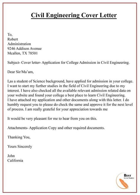Create a professional cv in just 15 minutes, easy Engineering Cover Letter Template - Format Sample & Example
