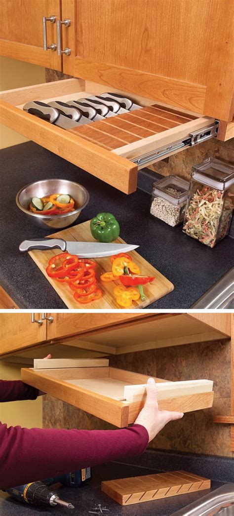 The cabinets should be secured to the wall through the back brace every 16 inches with screws. Clever Kitchen Storage Ideas 2017
