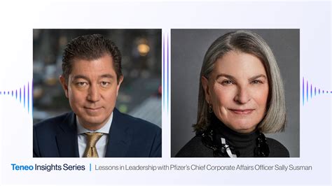 Lessons In Leadership With Pfizers Chief Corporate Affairs Officer