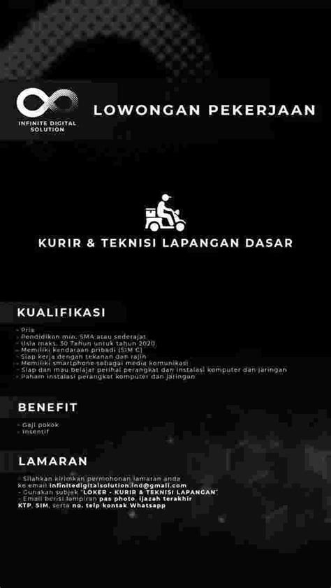 Rohani mempunyai sim c aktif tanggung jawabbutuh segara kurir sim c aktif. Loker Kurir Bukalapak Bandung : Di Cari Kurir Serta ...
