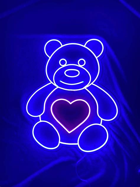 Led Neon Sign Teddy Bear The Neon Company Powerleds Neon Signs