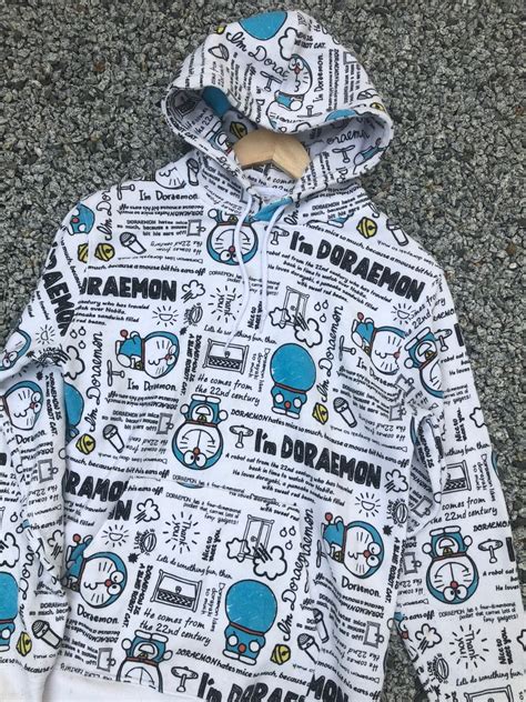 Doraemon Comic Graphic Hoodiessweatersweatshirt Thrift Etsy