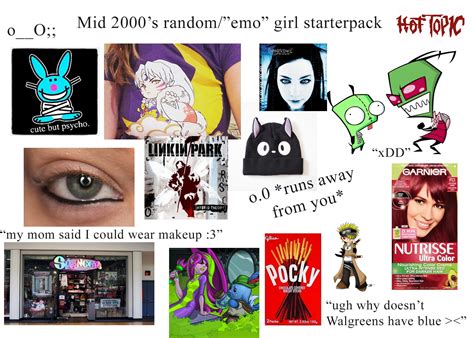 Mid 2000s Randomemo Girl Starterpack Rstarterpacks