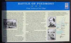 Battle Of Piedmont Historical Marker