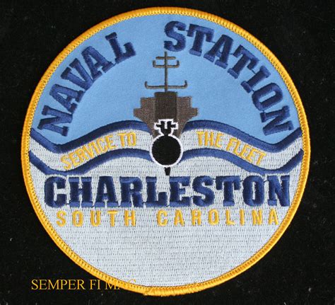 Us Naval Station Charleston Sc Patch Us Navy Veteran Base Pin Up Uss