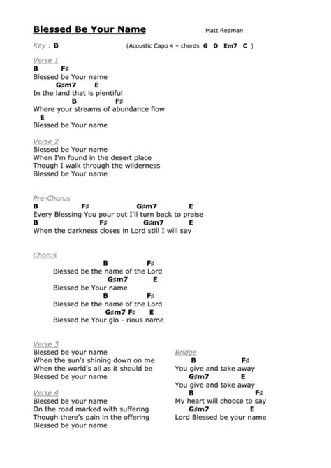 It even auto scrolls the chord sheet with the video! Your great name chords pdf