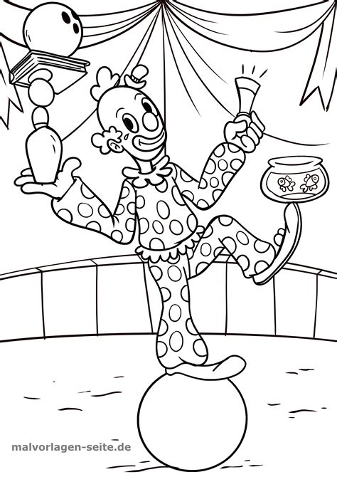 Dessine les coloriages jongleur clown de dessin et coloriage en ligne pour enfants. Coloriage Clown De Cirque