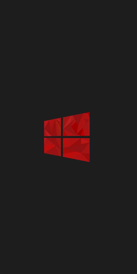 1080x2160 Windows 10 Red Minimal Simple Logo 8k One Plus 5thonor 7x