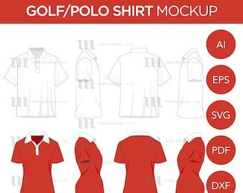Golf Shirt Template Psd