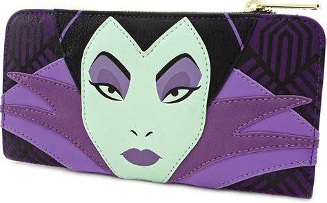 Loungefly X Disney Maleficent Top Zip Wallet Purple One Size At