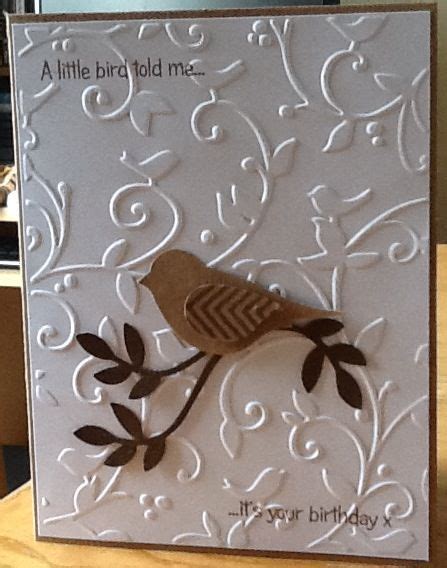 Cuttlebug Birds And Swirls Embossing Folder Bing Embossed Cards
