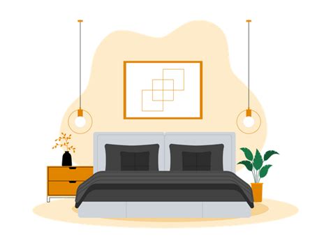 Best Cozy Bedroom Interior Illustration Download In Png And Vector Format