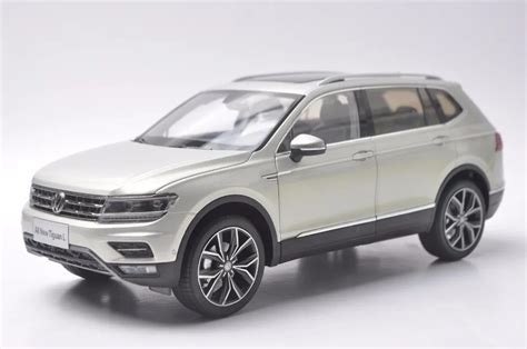 118 Diecast Model For Volkswagen Vw Tiguan L 2017 Silver Suv Alloy Toy