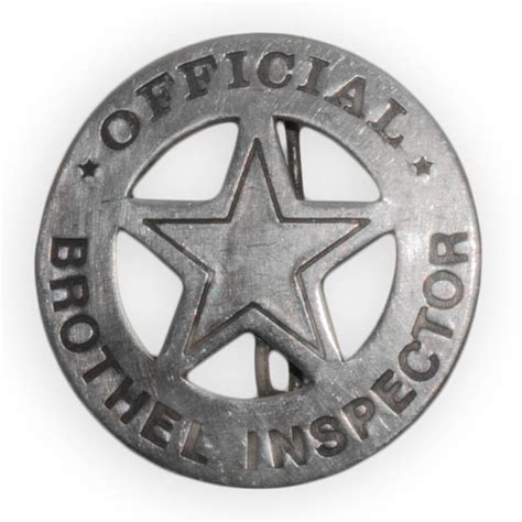 Shop Official Brothel Inspector Badge · Western