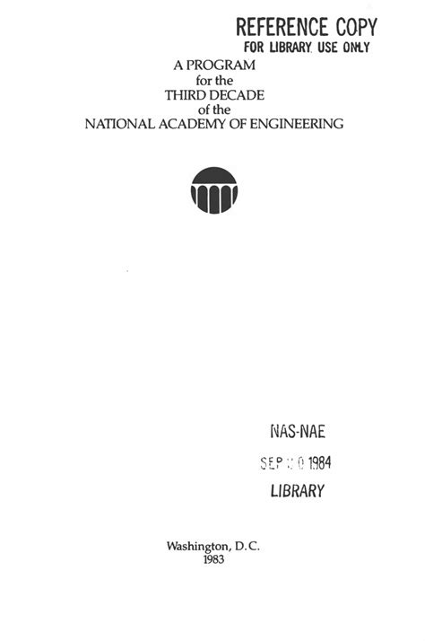 A Program For The Third Decade Of The National Academy Of Engineering