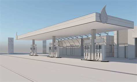 Gas Station Scene 3d Model Cgtrader