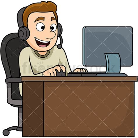 Man With Computer Cartoon Png Male Student Cartoon Png Image Haragua