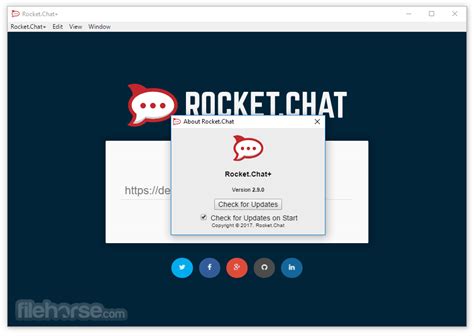 Download rocket.chat 2.17.0 rocket.chat is free, unlimited and open source. Rocket.Chat 2.10.1 Download for Windows / FileHorse.com