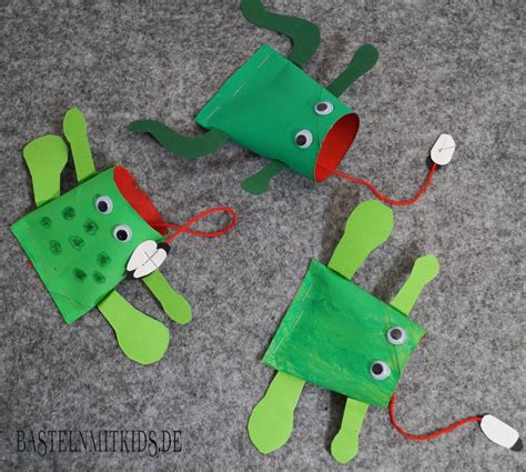 Frosch basteln einfach und schnell - Basteln mit Kindern